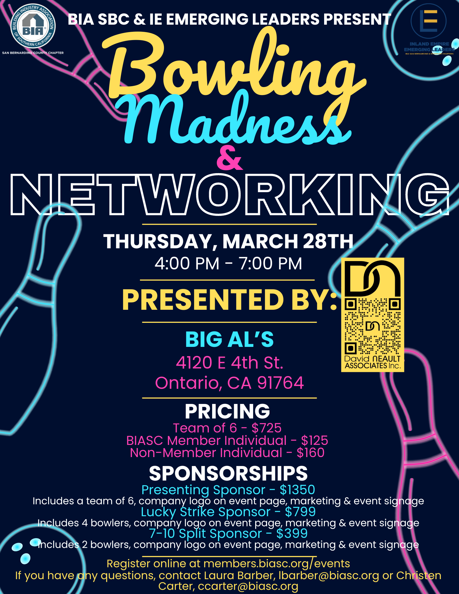 BIA SBC &amp; IE Emerging Leaders Crafted Event - Bowling Night
