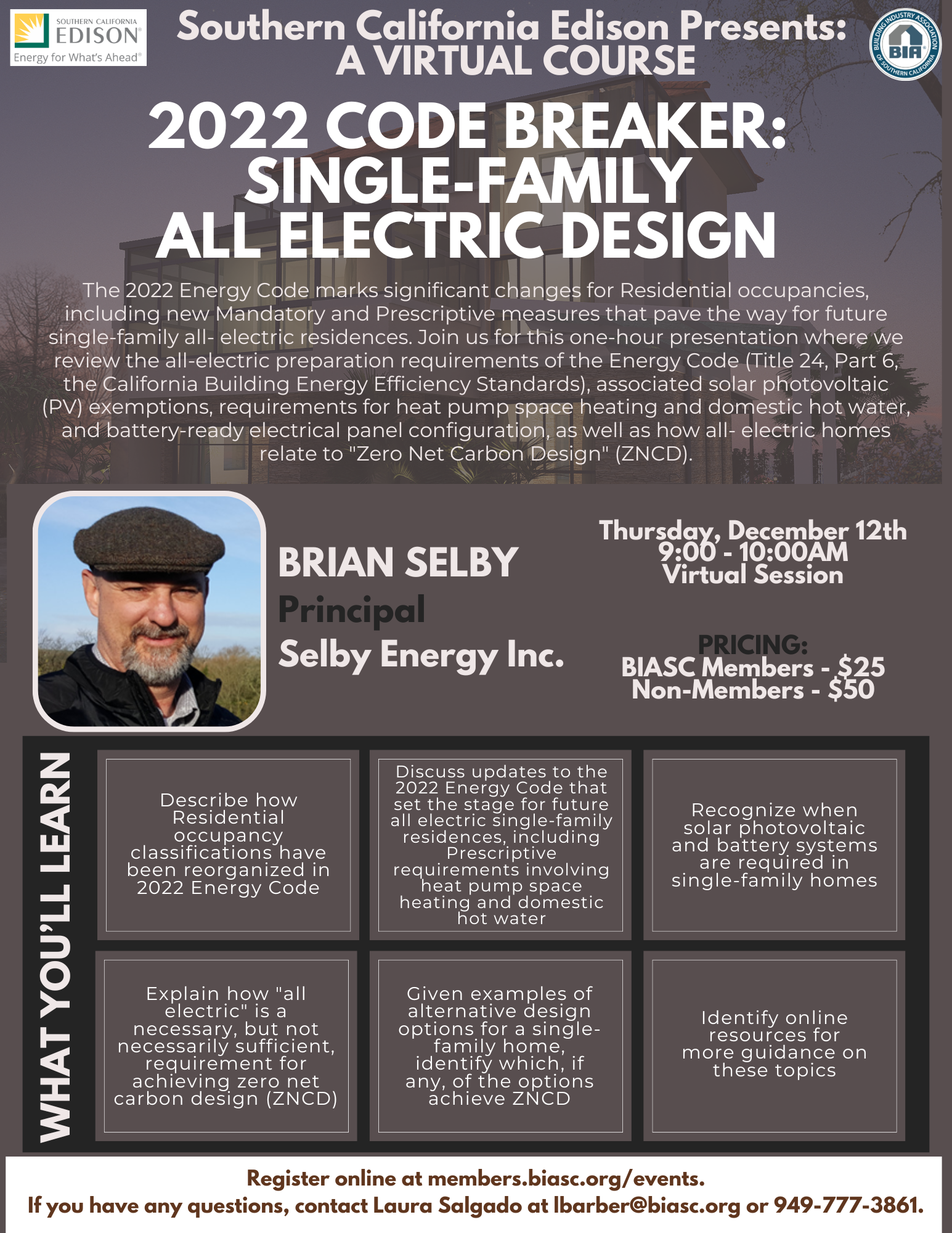 SoCal Edison Presents 2022 Code Breaker: Single-Family All Electric Design