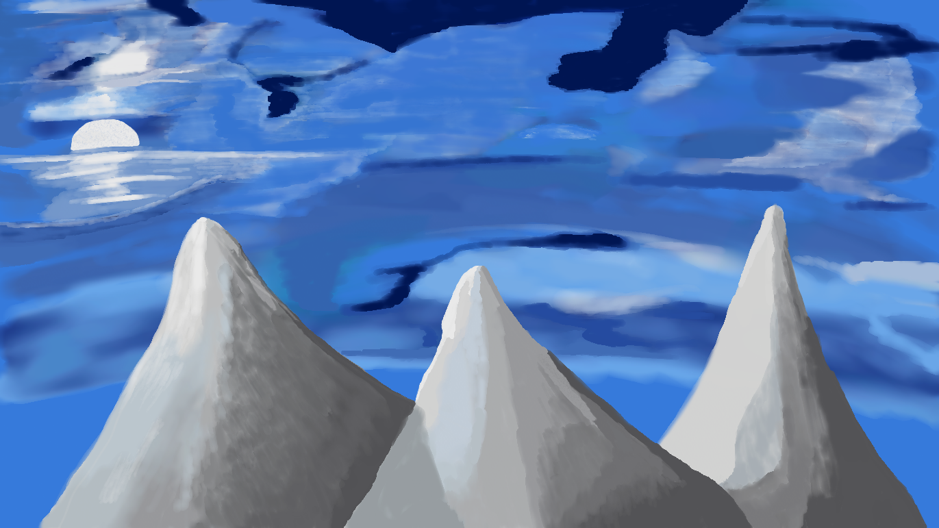 Moonlit Triple Peaks - SOLD