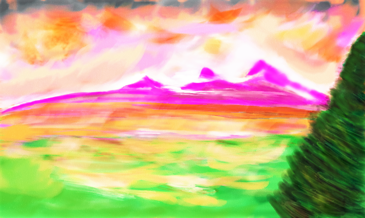 Purple Cloud Mountains $200. - SOLD 05/2017.