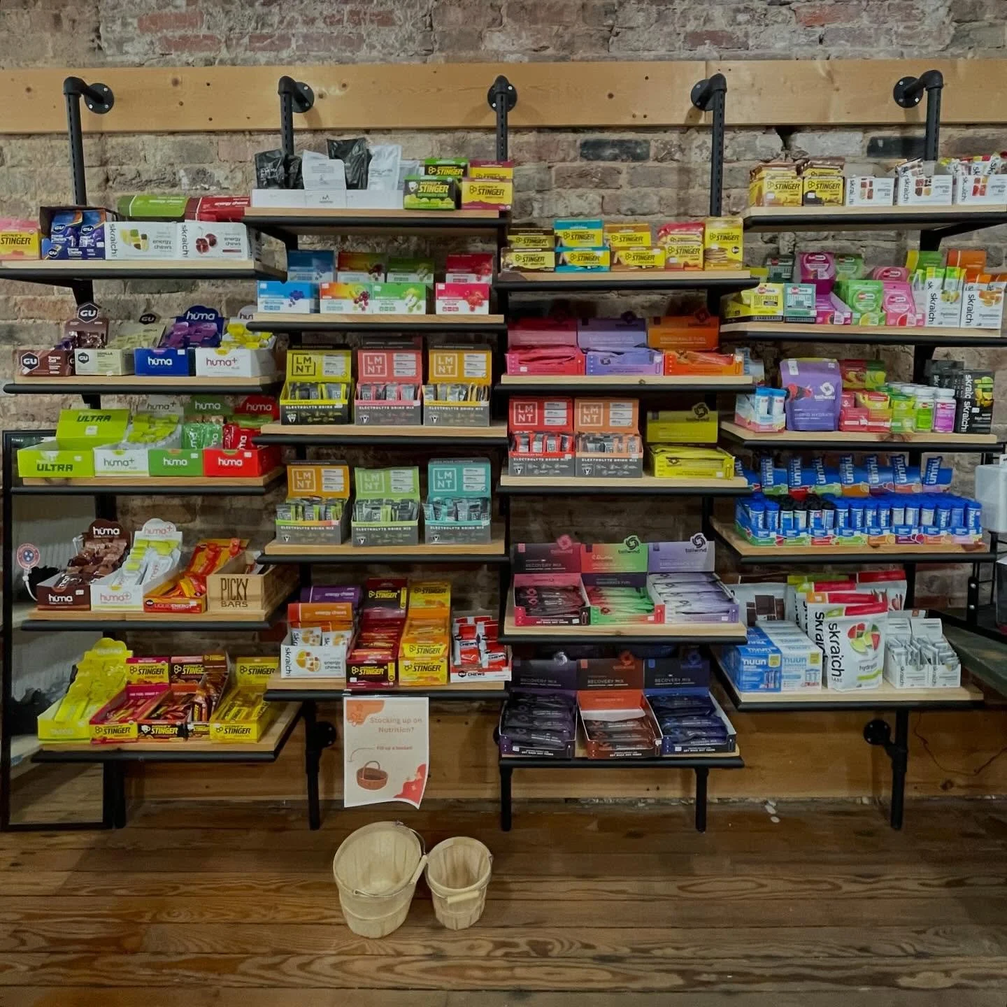 Time to stock up on your running nutrition? We&rsquo;ve got you covered! 

Whether you just need to grab more of your favorites or you&rsquo;re ready to try something new, our nutrition wall is up for the challenge. Come by and grab some today! 🍬