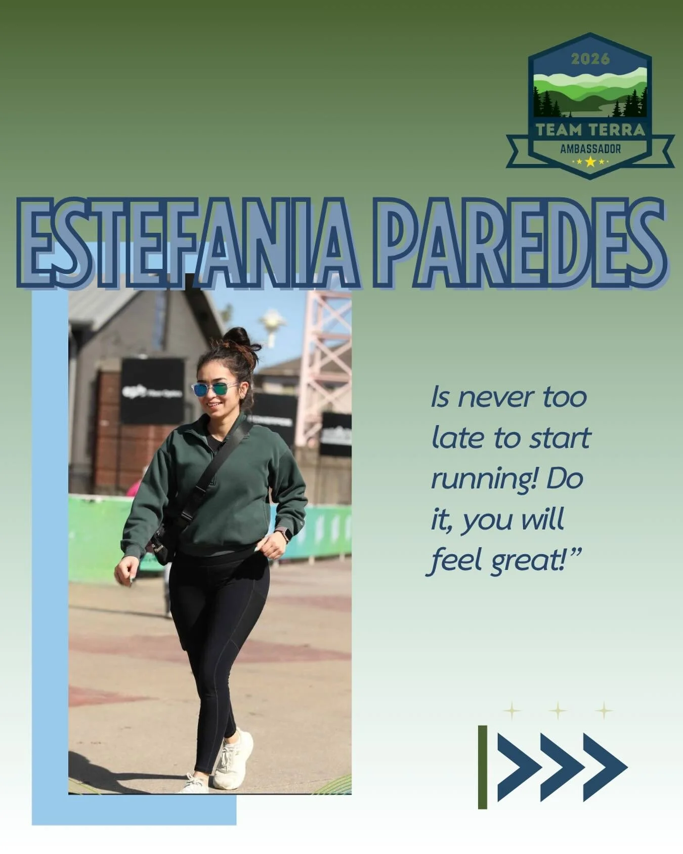 Meet Estefania, 2026 Terra Ambassador, mom, and runner! Estefania is a superstar Terra Kids Run Camp coach and first time Terra Ambassador! ⭐️