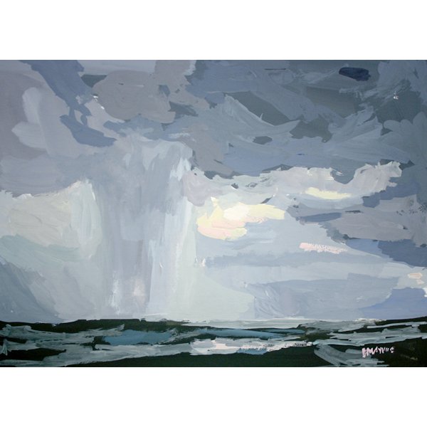    Lake Michigan Storm   2012 gouache on paper 5 x 7" 