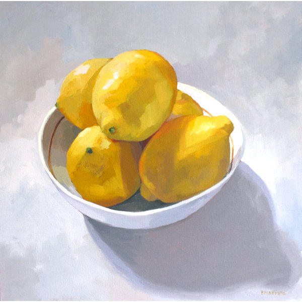    Bowl of Lemons   2014 oil on canvas 20 x 20" 