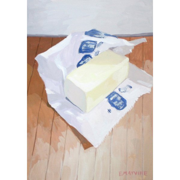    Butter   2014 gouache on paper 8 x 10" 