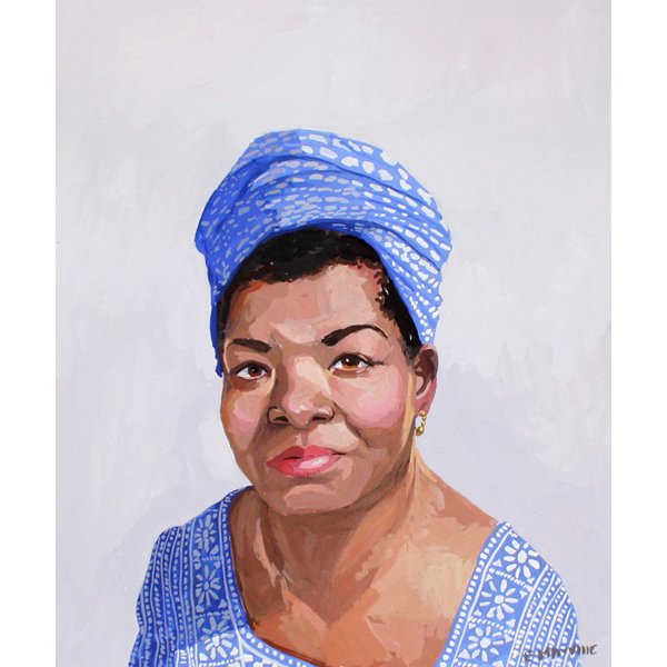    Maya Angelou   2014 gouache on paper 8 x 10" 