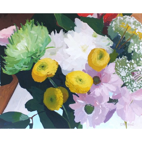    Bouquet 3   2015 gouache on paper 8 x 10" 