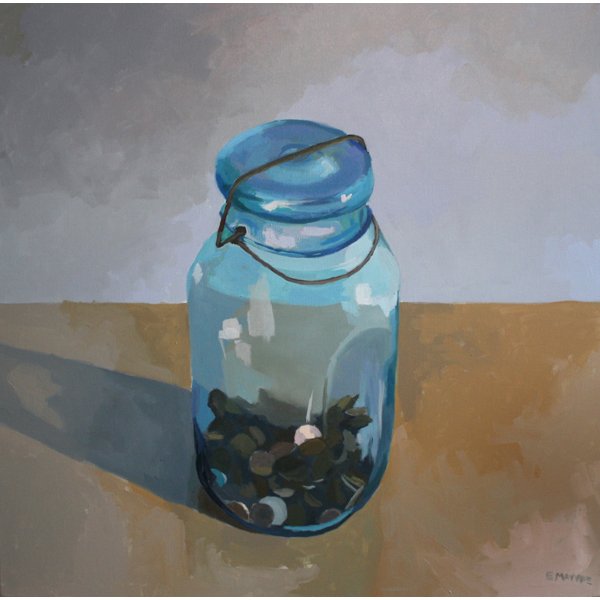    Jar of Coins   2012 oil on canvas 30 x 30" 