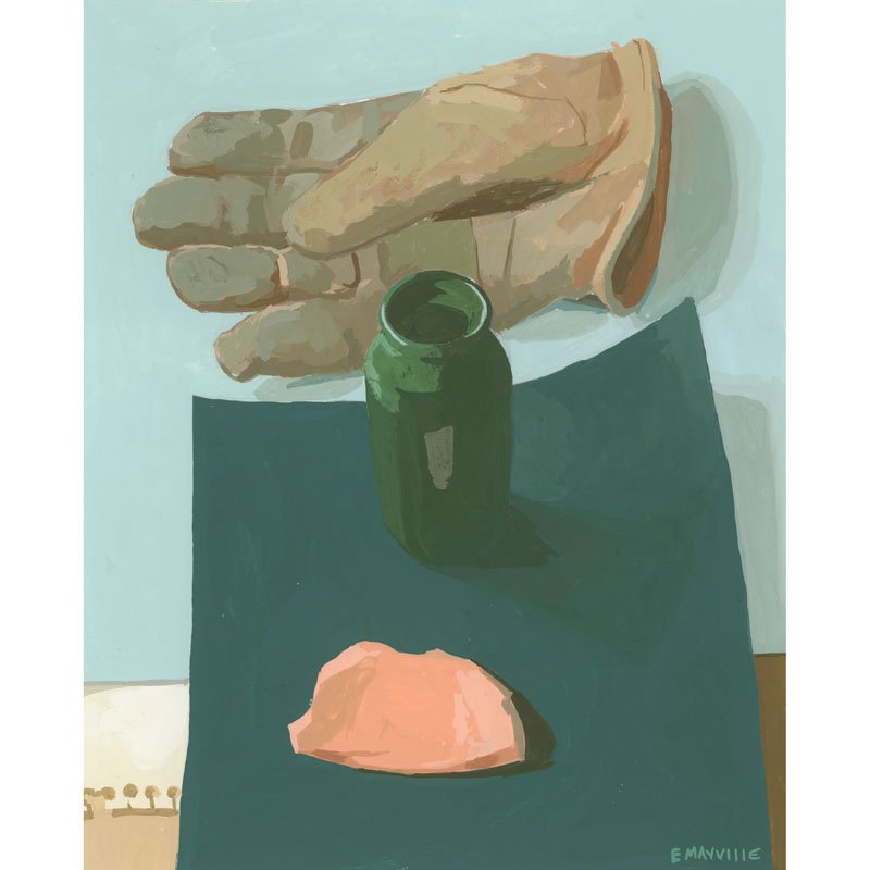 Garden Still Life 1 gouache on paper 8 × 10”
