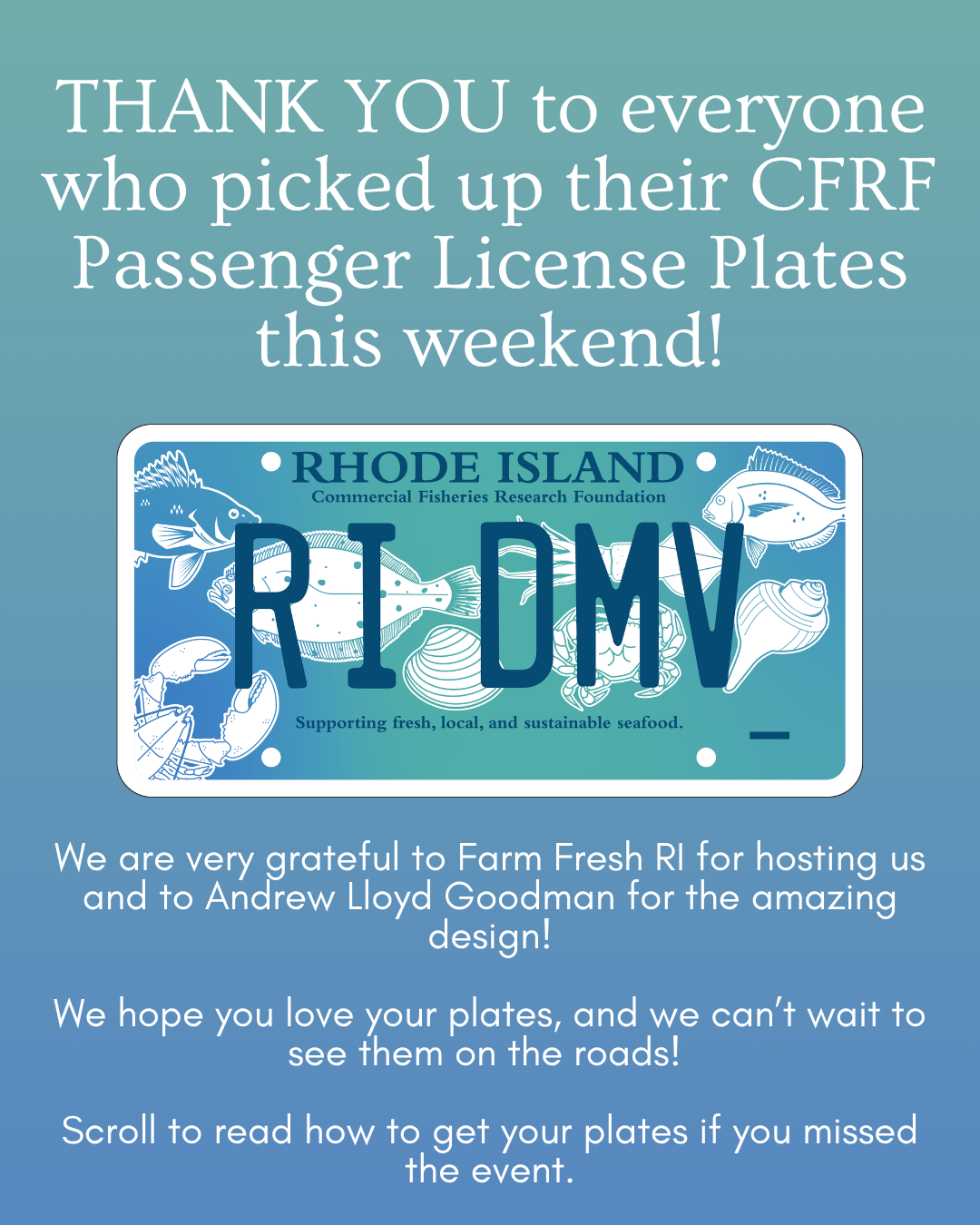 CFRF License Passenger License Plate Information