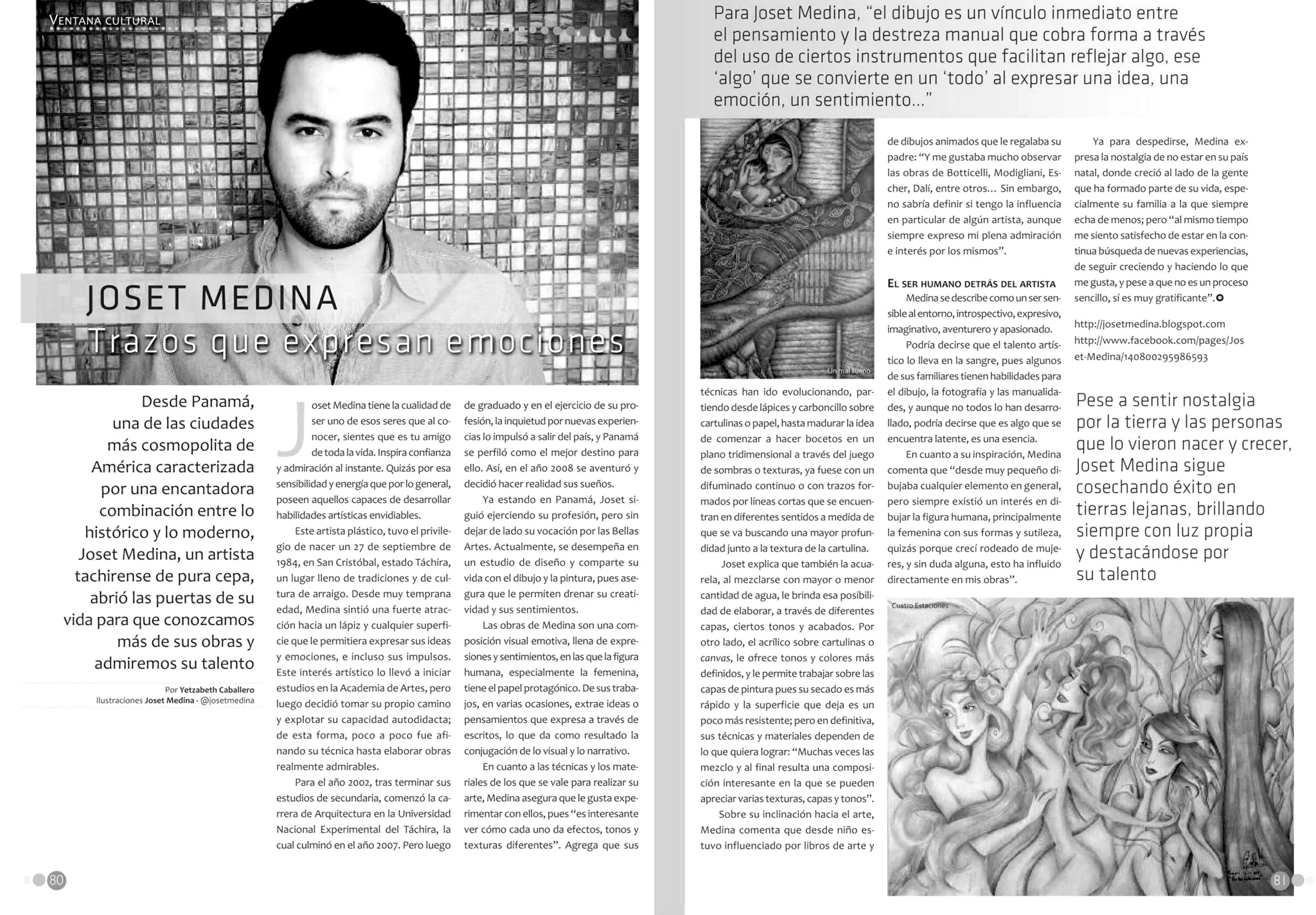 STROKES THAT EXPRESS EMOTIONS Puntos Magazine - Venezuela, 2013