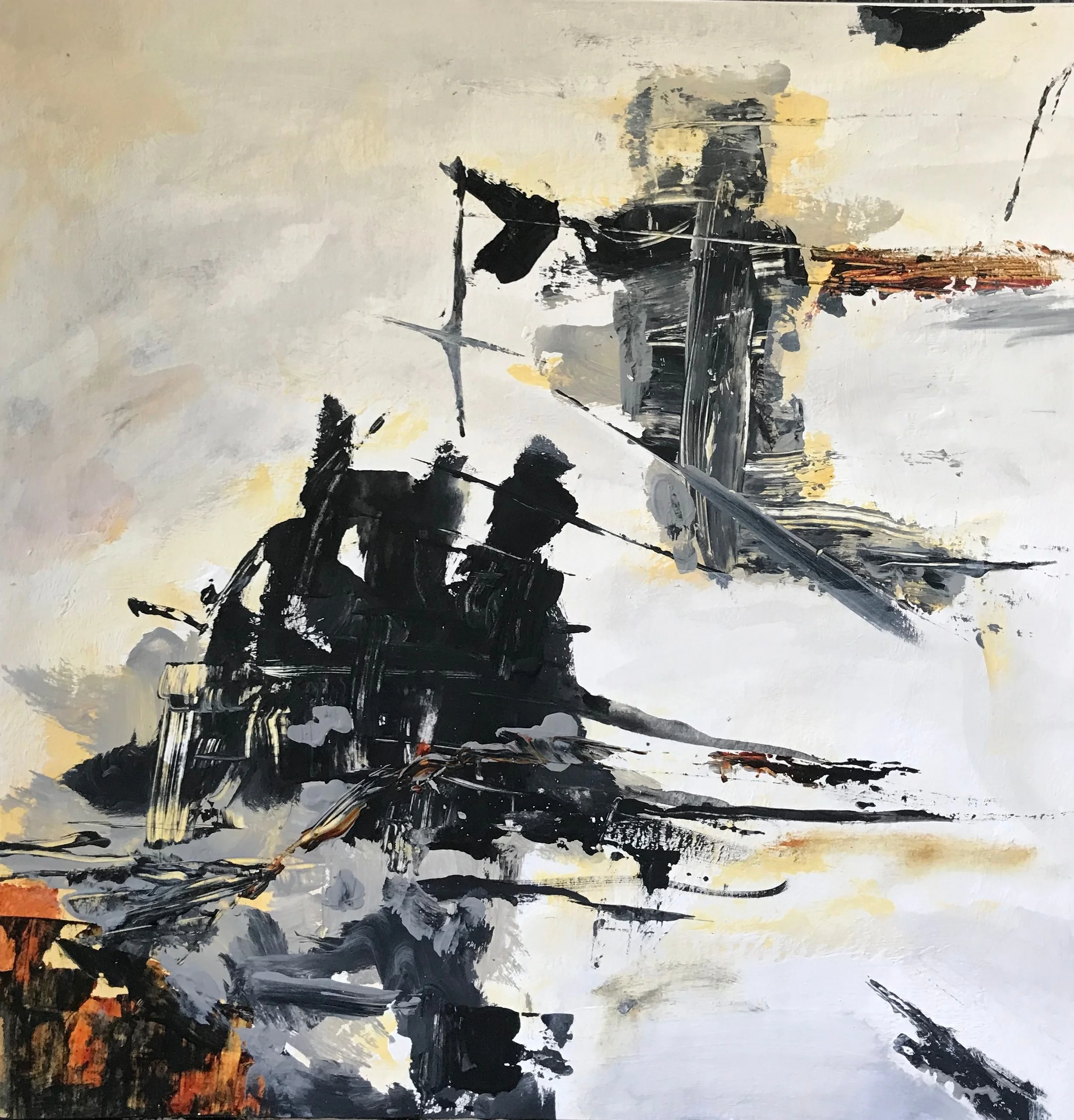  11 x 11 mixed media on paper 