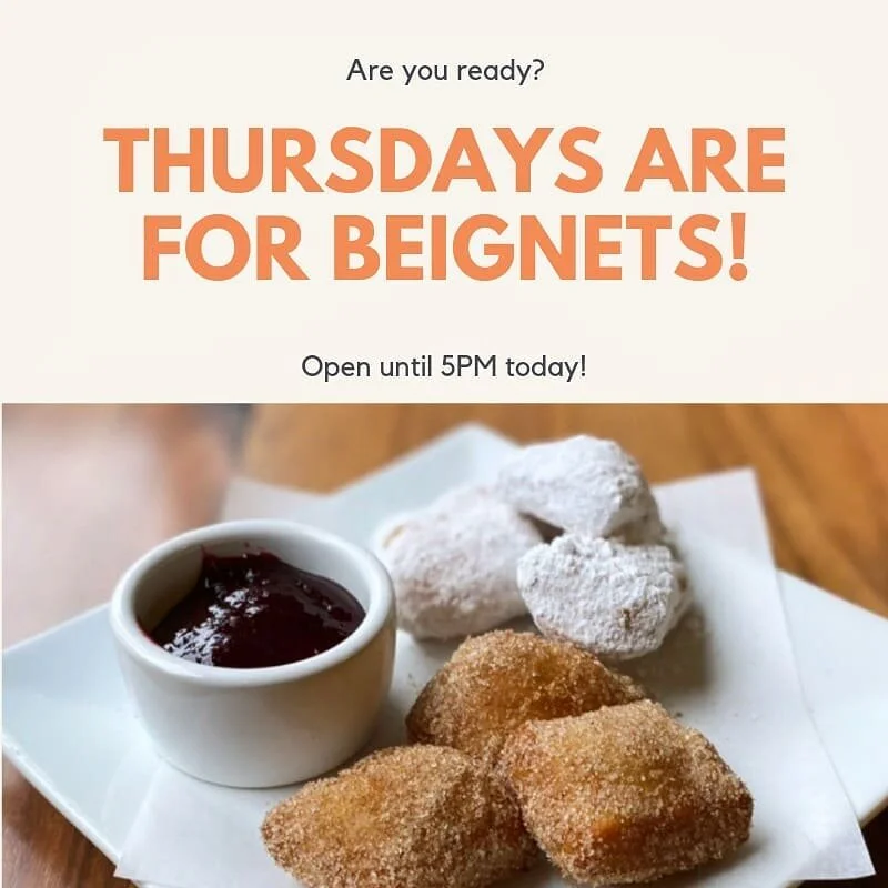 Thursdays are for beignets!

🔸️Order a pack of 6 or 12

🔸️Choose your dipping sauce!
Will it be chocolate, strawberry, raspberry or marionberry?!

🔸️Choose between cinnamon sugar or powdered sugar... or BOTH!

😋TAG us in your pictures so we can share!

Questions about what we have in store?!
📲 (206) 442-1115 Ext. 3

🔶️COMMENT BELOW⤵️ which dipping sauce is your favorite so far! Has anyone tried them all?!
.
.
.