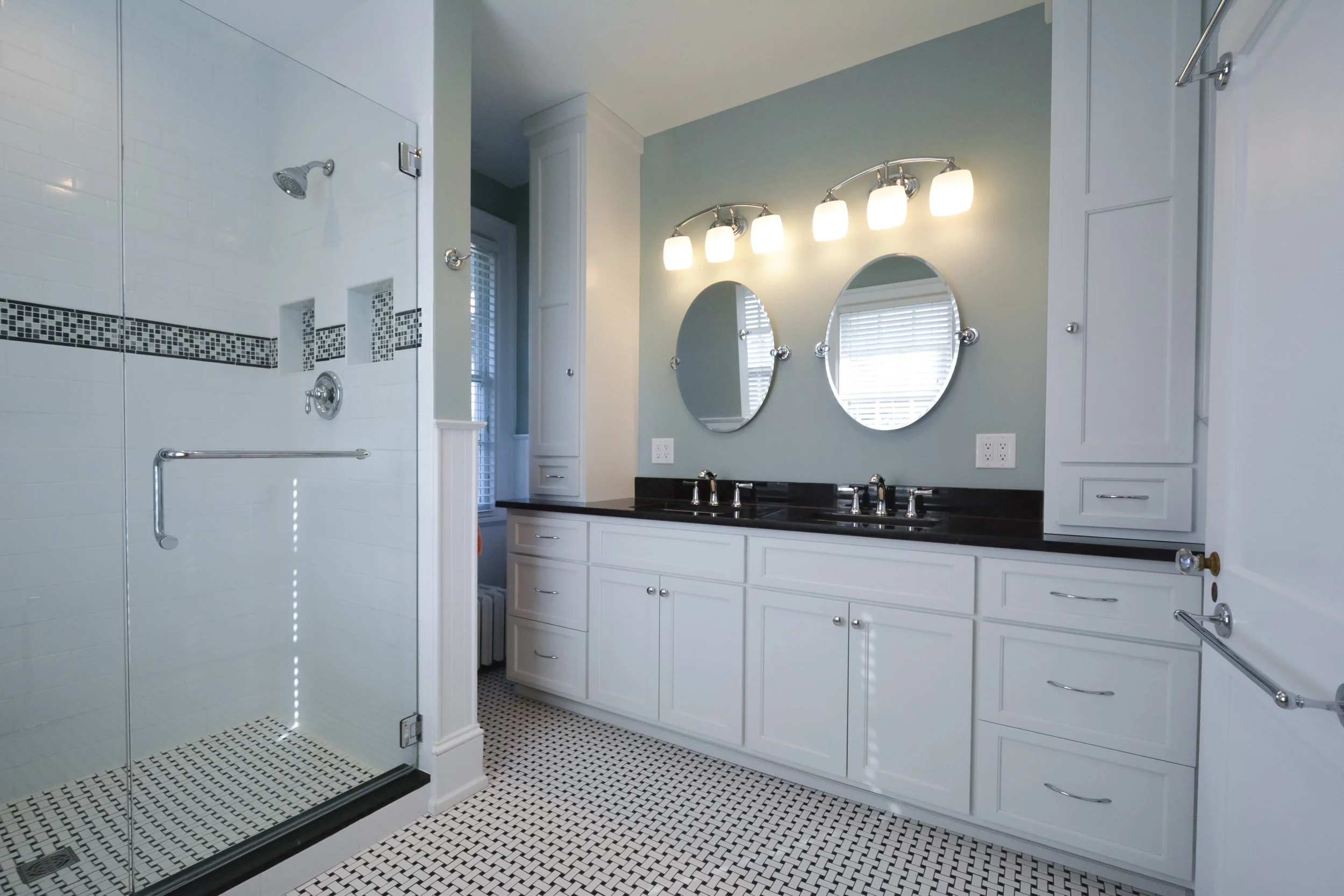 The Allins' first project with Tower 3: Master bathroom remodel in 2016