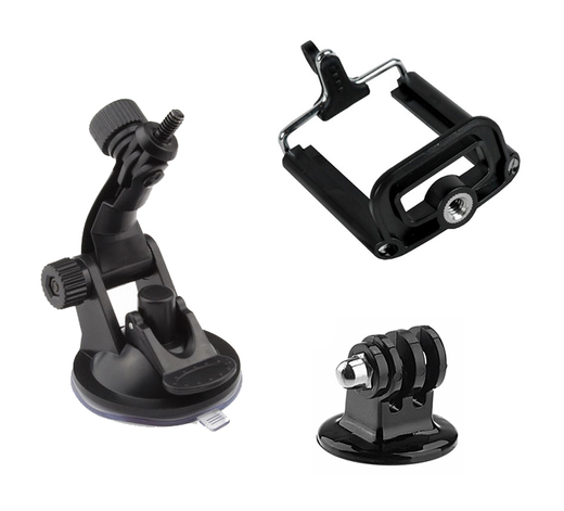 car suction cup swivel mount + gopro/phone adapters Donated by CVO Electronics . 1 winner. Estimated value: $8.