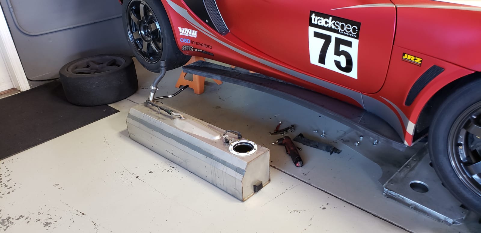 With the fuel pick up on the left side and the long shape of the fuel tank, you can see why it could easily stave on left-hand corners.