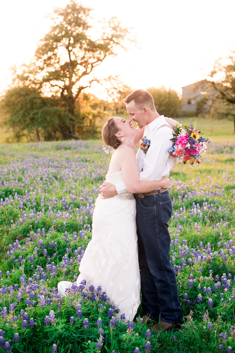 97 kissing bridal photos during golden hour in texas in march.jpg