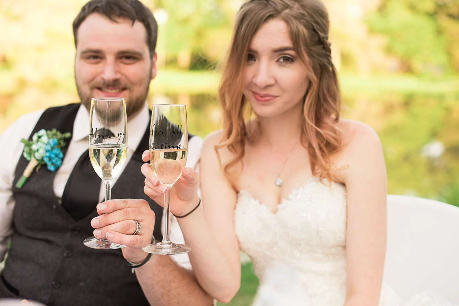 135 custom champagne glasses for bride and groom.jpg