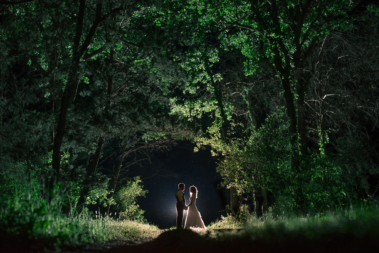 194 bride and groom fairytale wedding in forest in texas.jpg