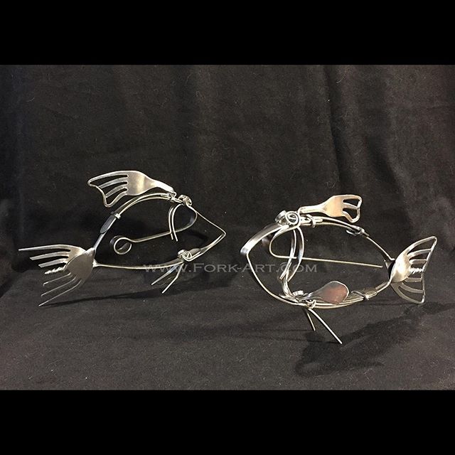 We added a bunch of new pieces to the website for our #blackfriday and #cybermonday weekend sales like these #fish so head over to the website and check them out! #fish #fishing #riverfish #rivertrout #trout #freshwaterfish #schooloffish #sculpture #