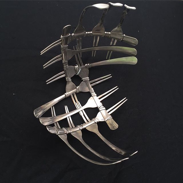 It's day 2 of the @artridercrafts #craftsatlyndhurst #artfestival if you have the chance to stop by visit us in booth M3. This 3D piece would look great on the wall in your home or office. #forkart #forkartgetbent #forkartist #stainlesssteel #sculptu