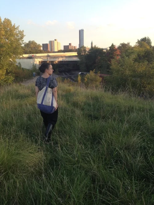 Anne Percoco on our weed walk.