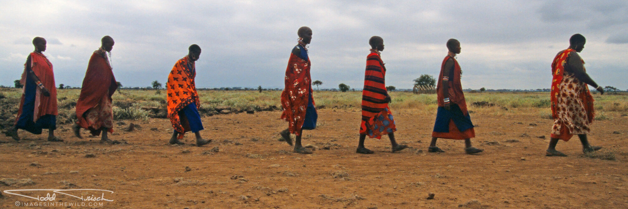 Silhouetted Maasai
