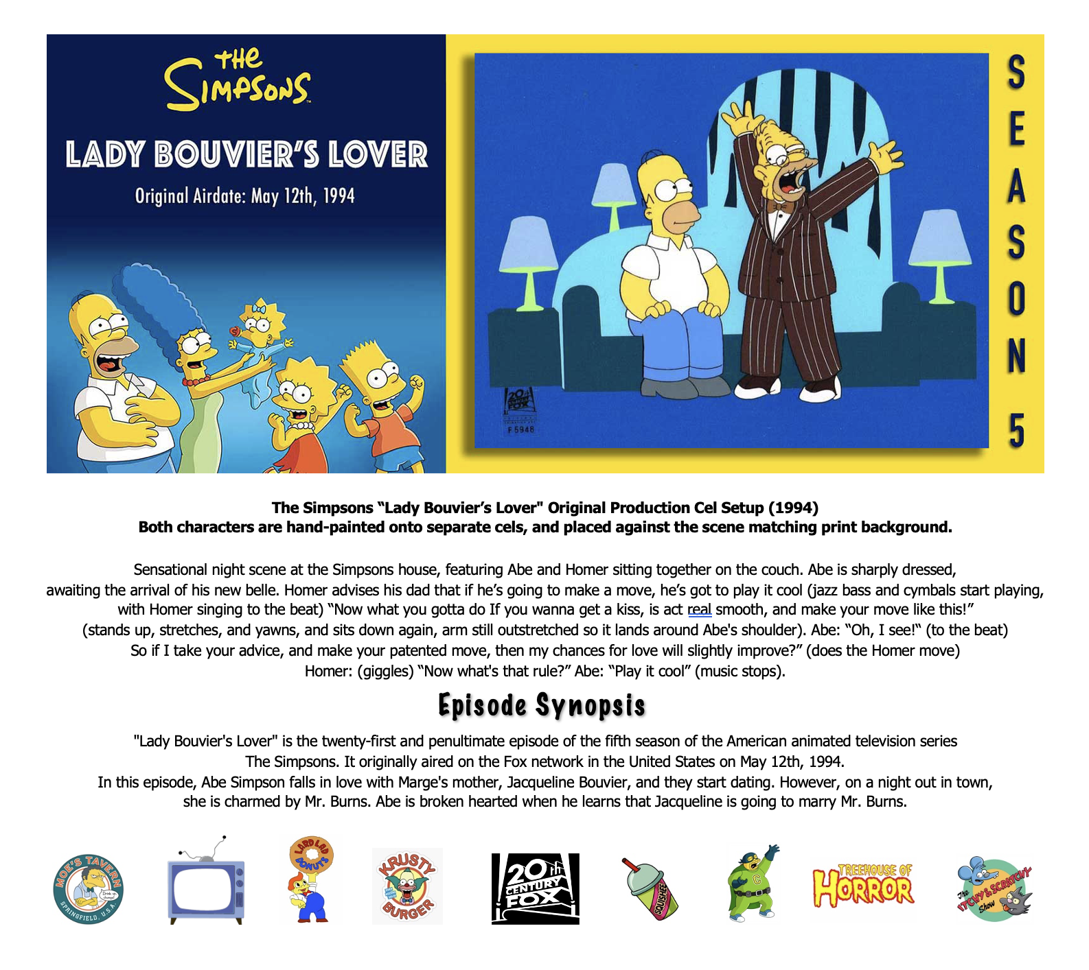 THE SIMPSONS "Lady Bouvier's Lover" (1994)