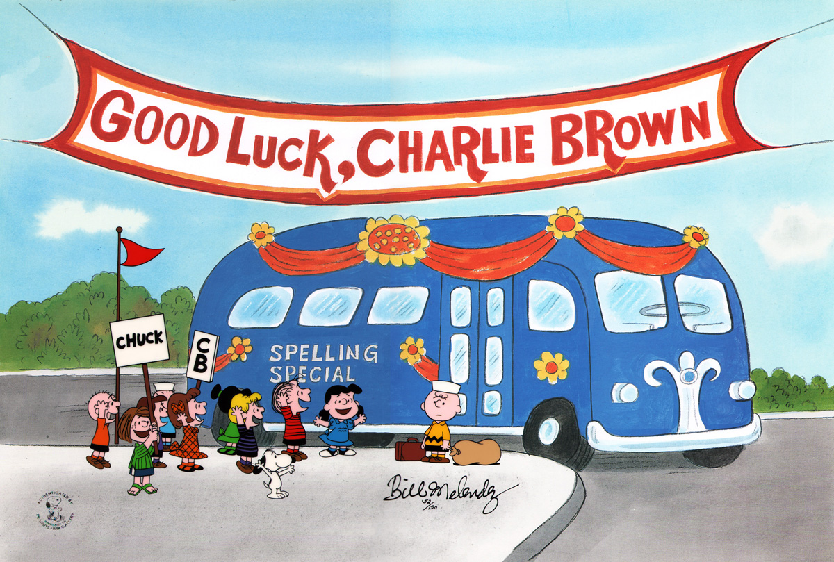 Comic Mint Animation Art "Good Luck, Charlie Brown" Signed by Bill
