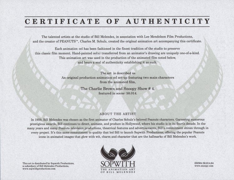 Comic Mint Animation Art The Charlie Brown And Snoopy Show 4 19