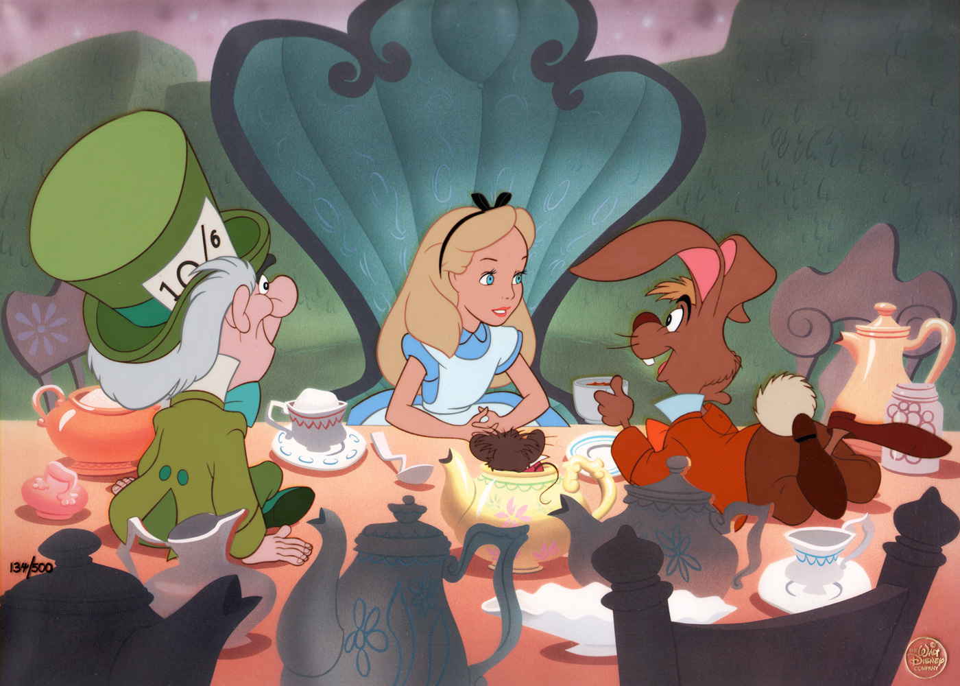 Comic Mint - Animation Art - Alice In Wonderland "Tea Party" (1991) - Alice In Wonderland 1951 Tea Party