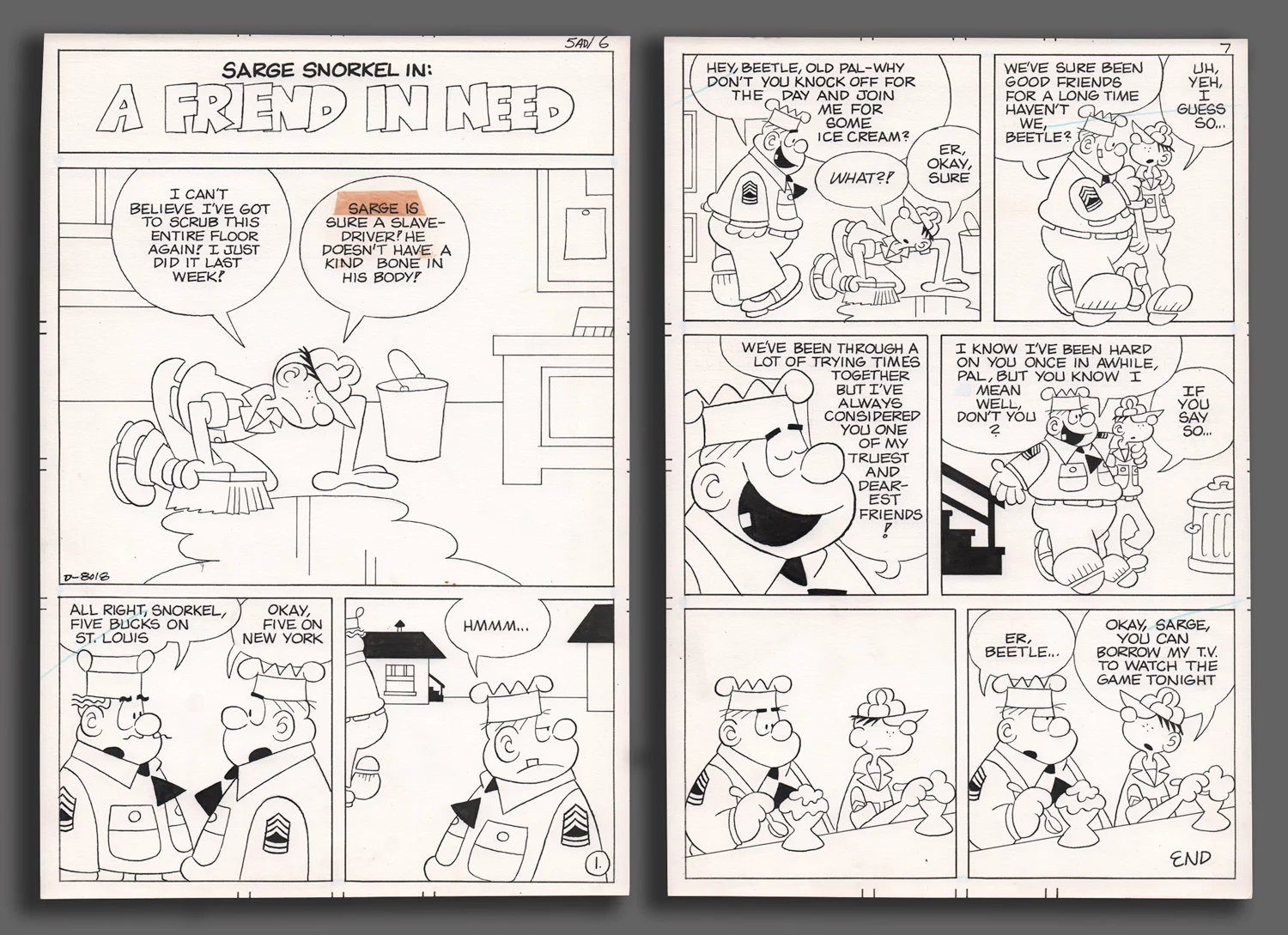 Sarge Snorkel #14 (1976) Complete 2-Page Story