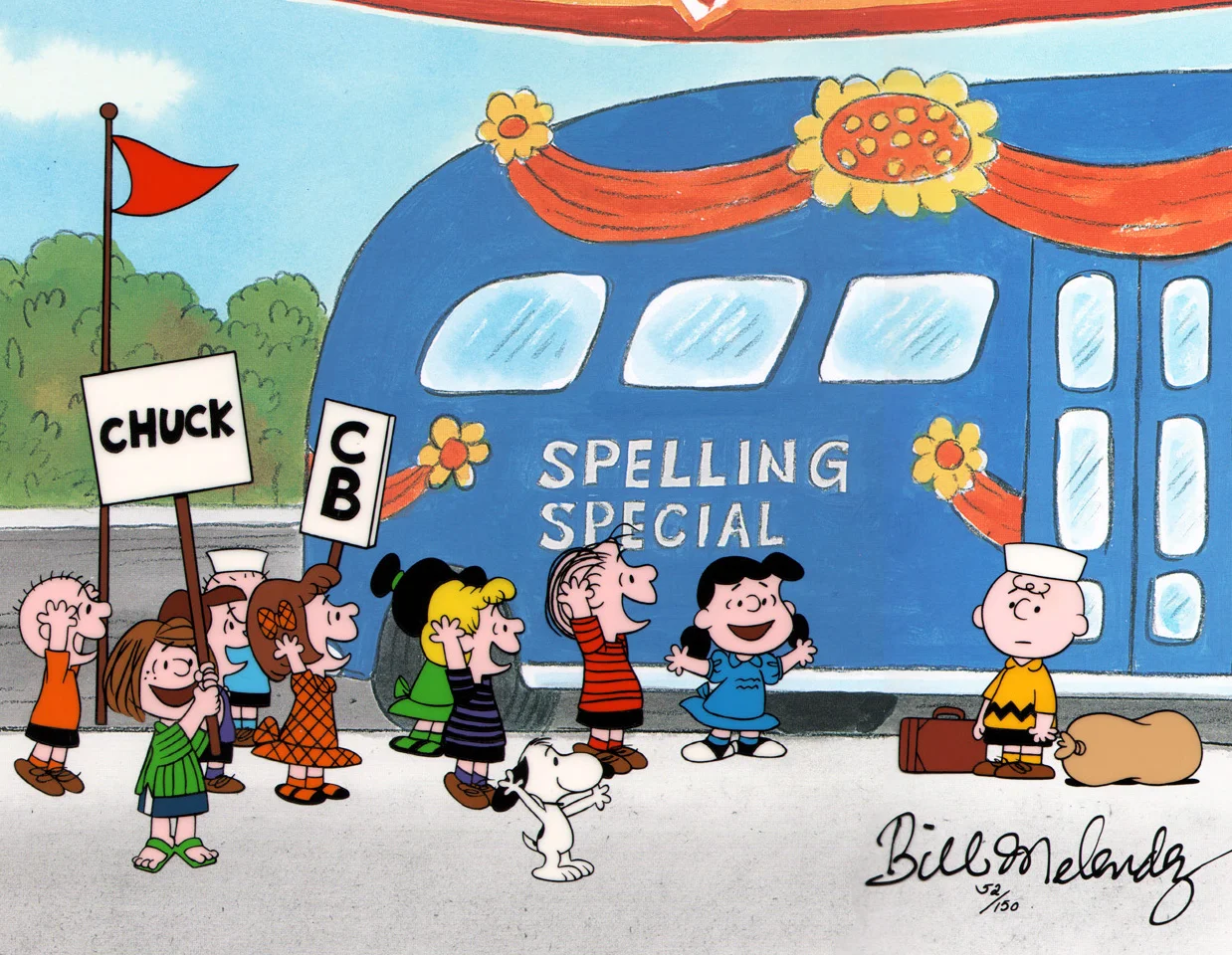 Comic Mint Animation Art "Good Luck, Charlie Brown" Signed by Bill