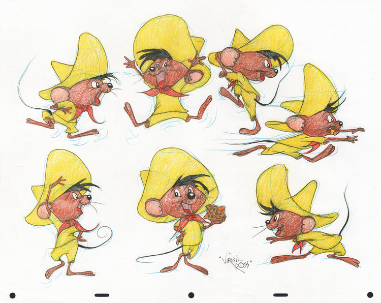 Comic Mint - Animation Art - Speedy Gonzales Model Sheet by Virgil Ross