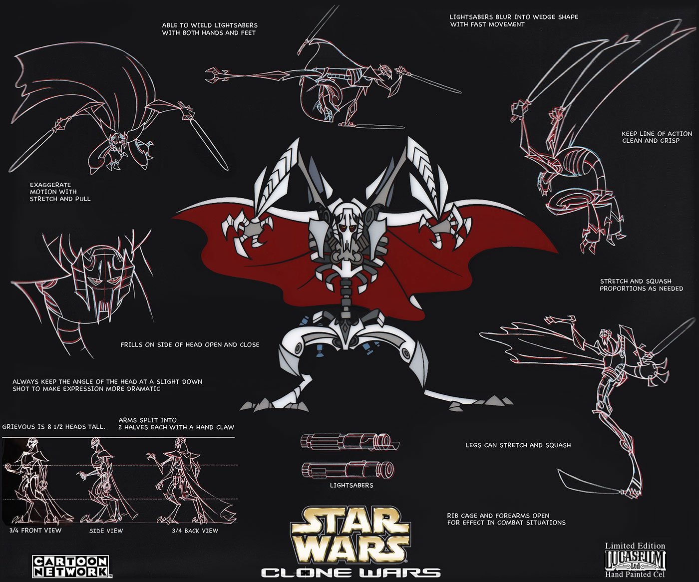 Star Wars Clone Wars: General Grievous Persona Model Sheet (2004)