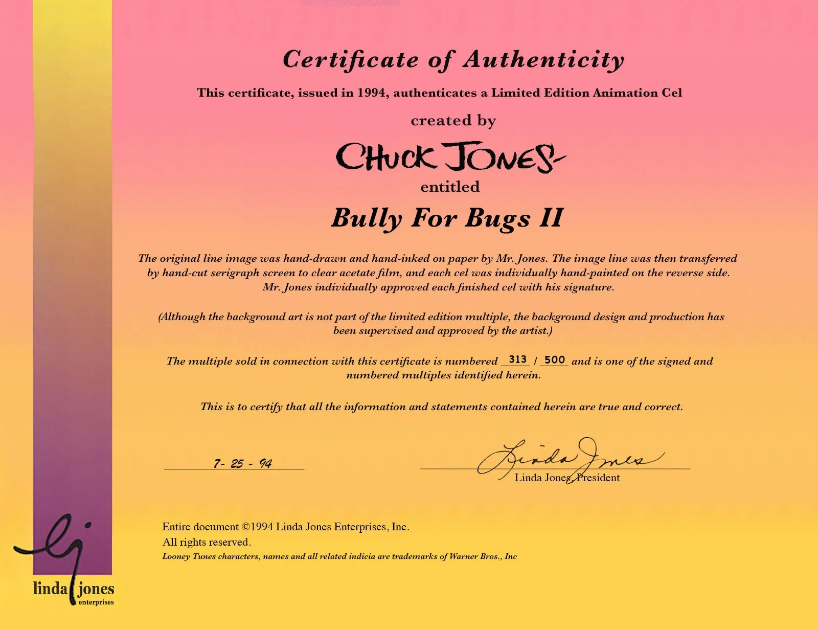 BullyForBugsII-LtdEd-CERT.jpg