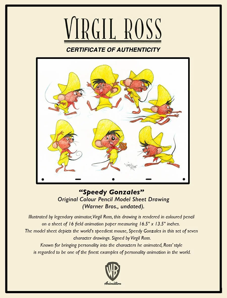 Speedy Gonzales Model Sheet by Virgil Ross