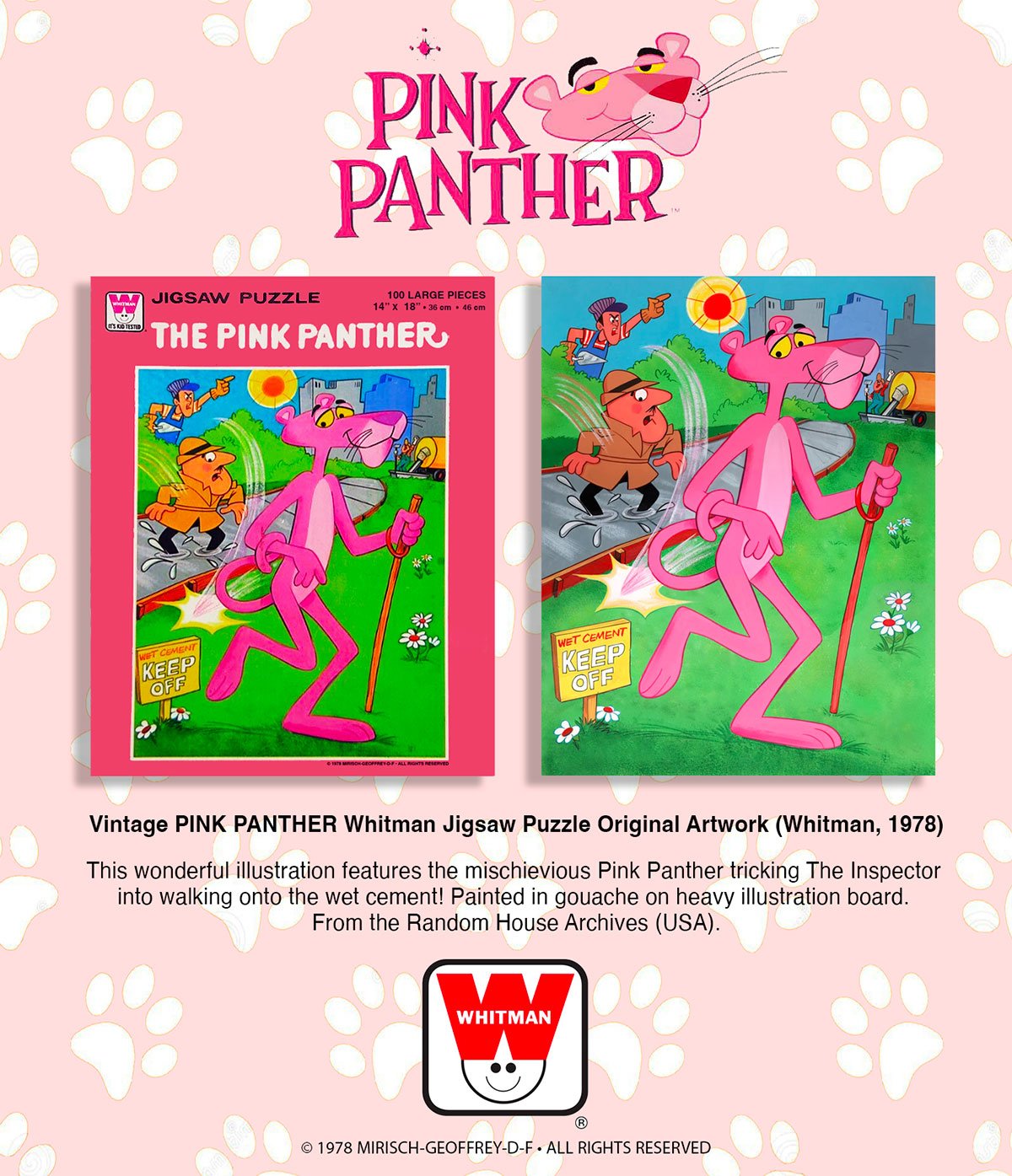 Comic Mint - Animation Art - Pink Panther Jigsaw Puzzle (Whitman