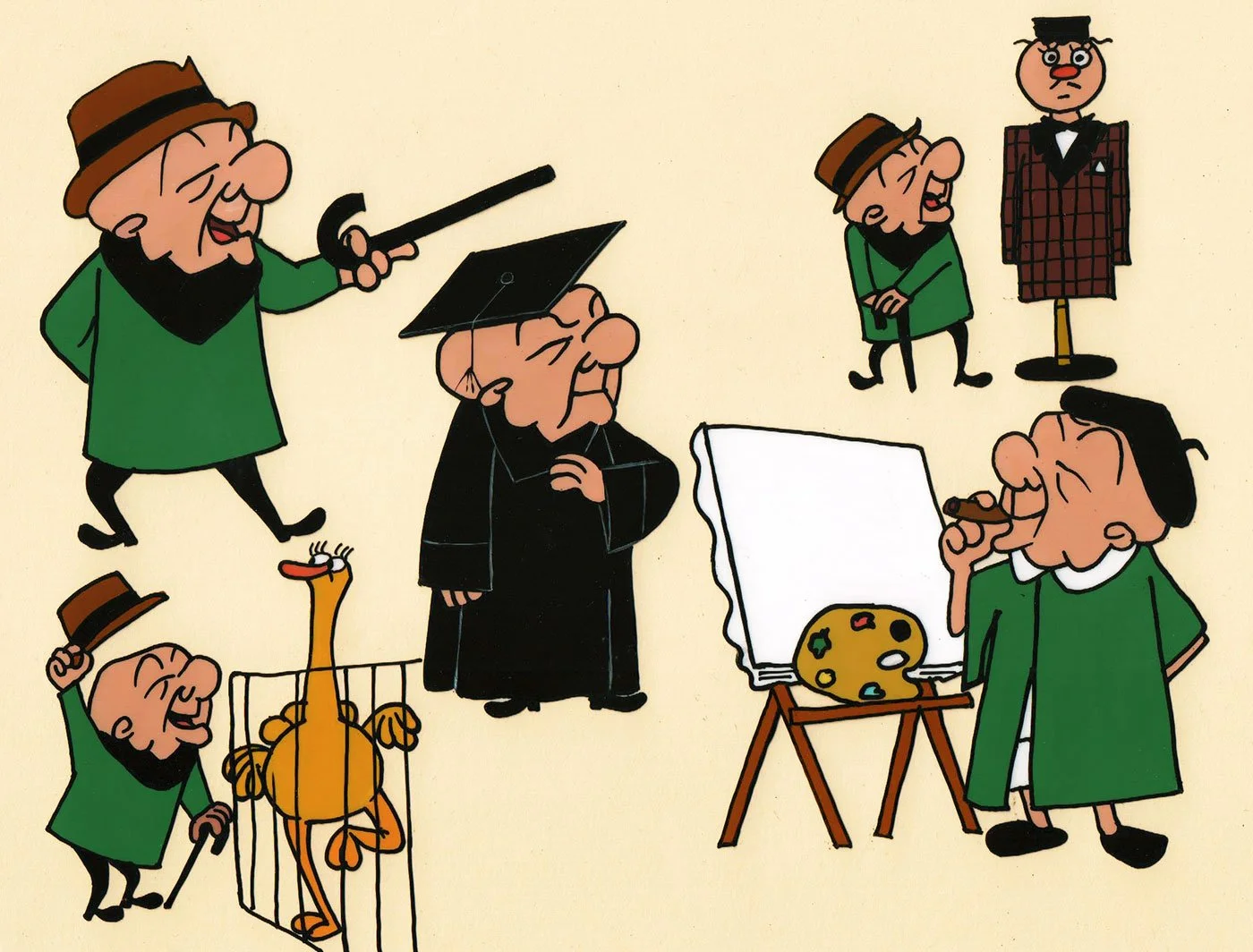 "Mr. Magoo" Original UPA Studio Model Sheet Cel (1955)