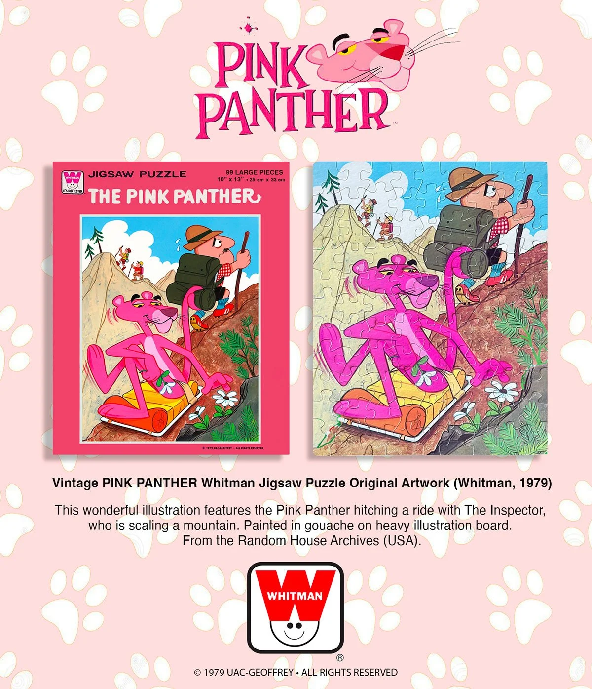 Comic Mint - Animation Art - Pink Panther Jigsaw Puzzle (Whitman