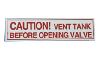 Caution Vent Tank Decal (Copy)