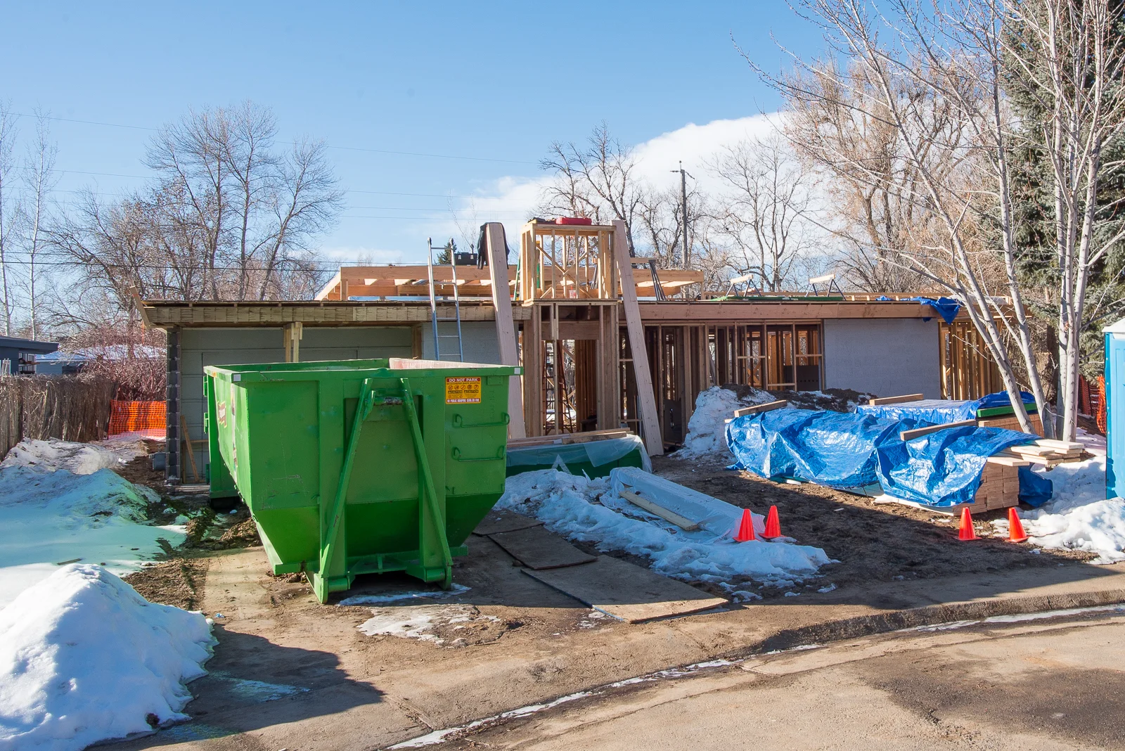 A house in Arapahoe Acres taken almost completely down in February, 2016.