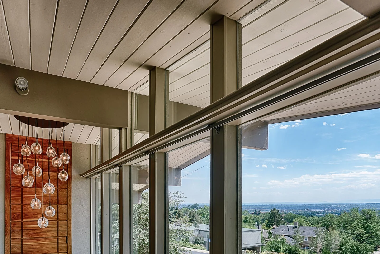 South-facing wall of glass . . .