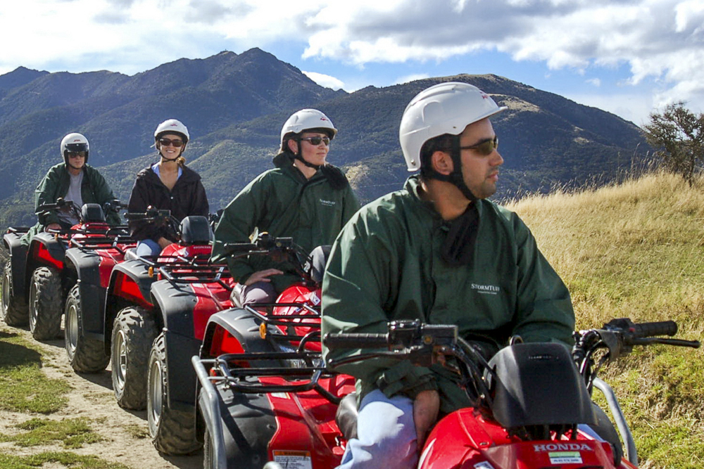 Quad biking through Kaikoura rugged coastline is a thrilling and scenic ride.