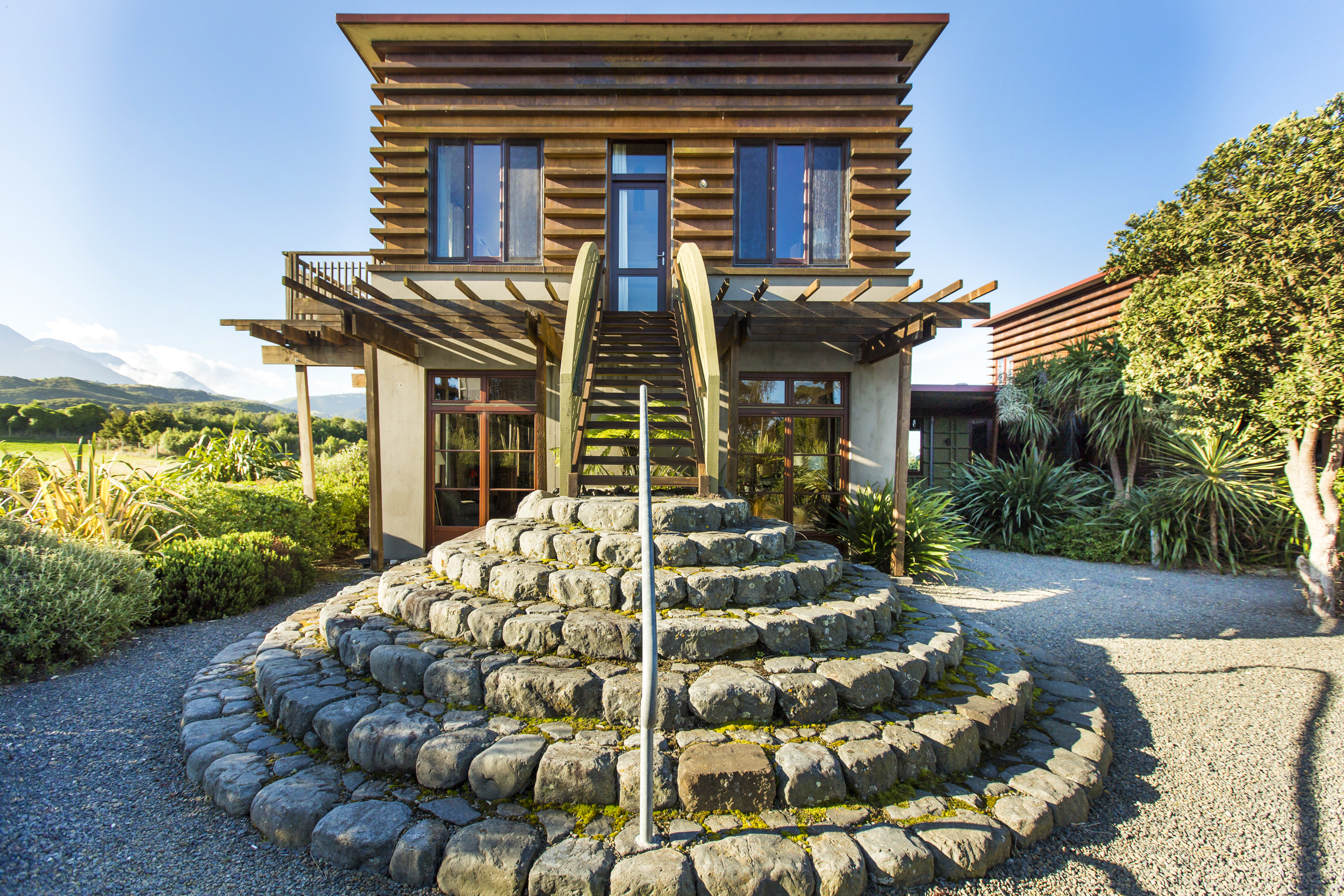 The Hapuku Suite guests can access the pool through the room's private stair.