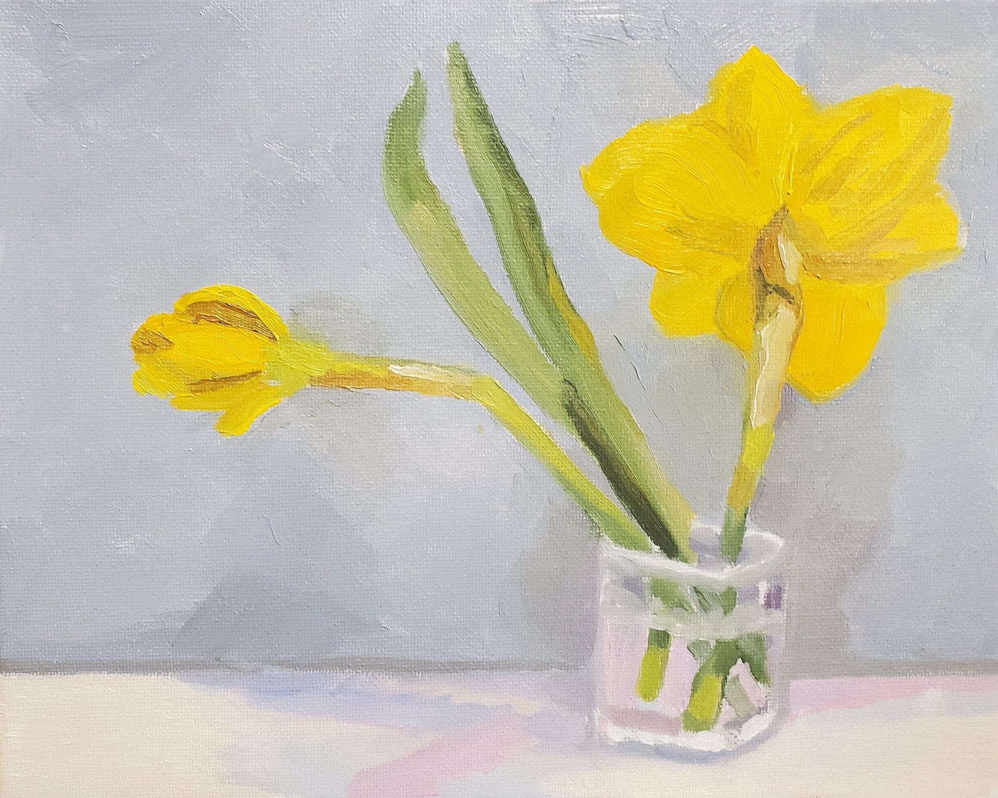 Daffodils in Shot Glass