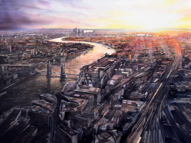 ‘View from the Shard’, Deborah Walker RI