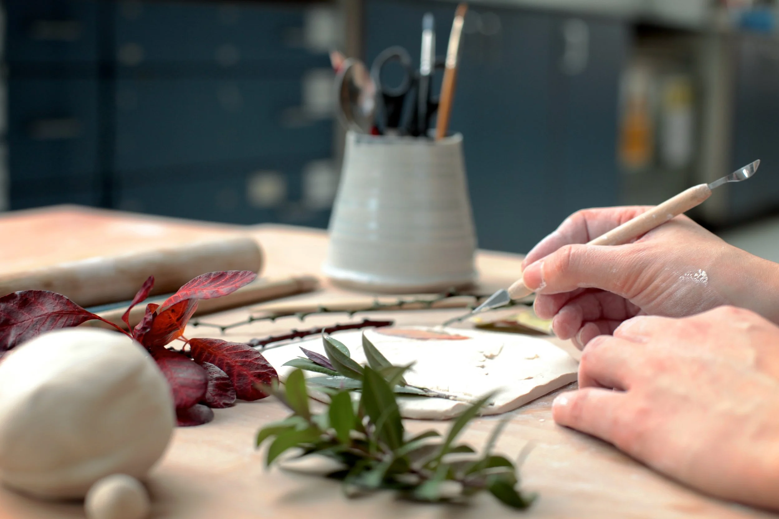 Working with Porcelain on the Flora and Fauna Workshop