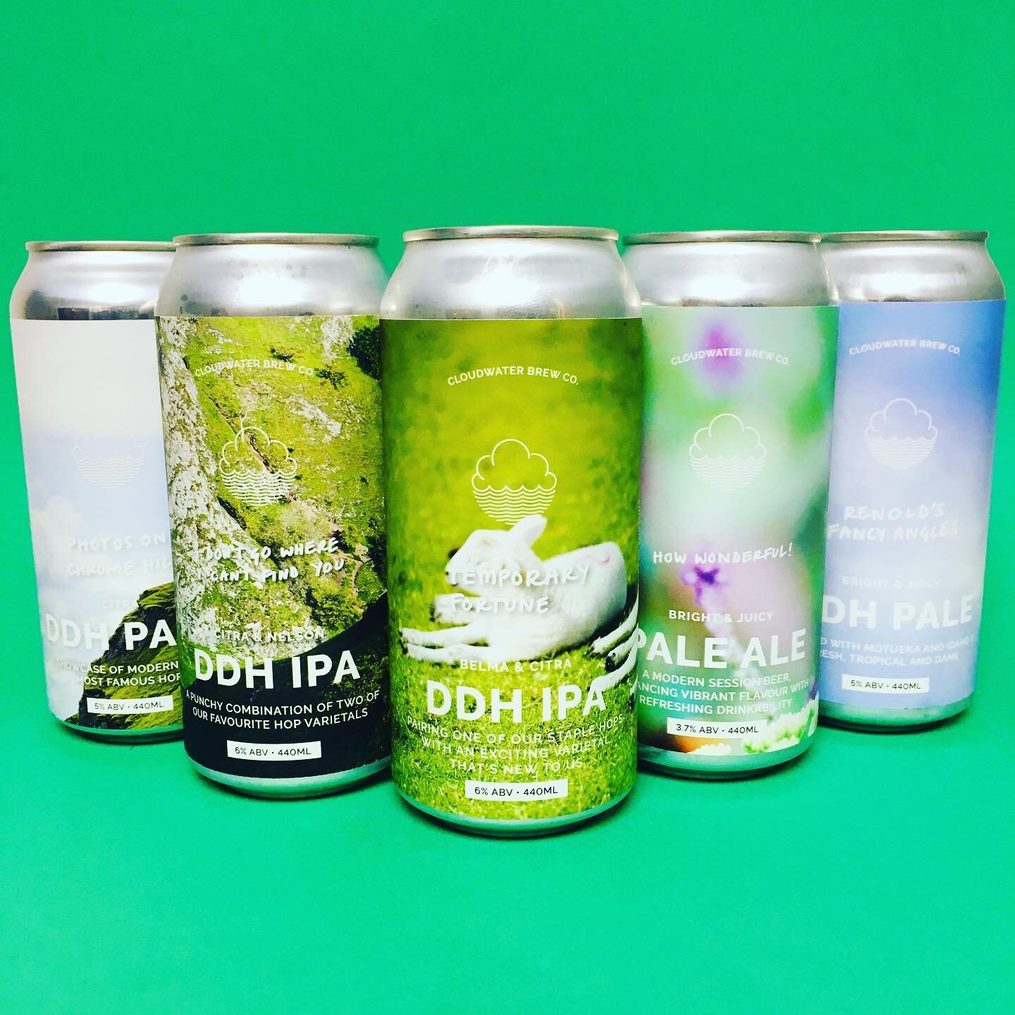 @cloudwaterbrew are back in stock with their latest batch of Pales &amp; IPAs

Don&rsquo;t let the earthy nature of these can designs fool you, they&rsquo;re going back to basics and concentrating on amazing hop combinations.

Citra seems to be a dom
