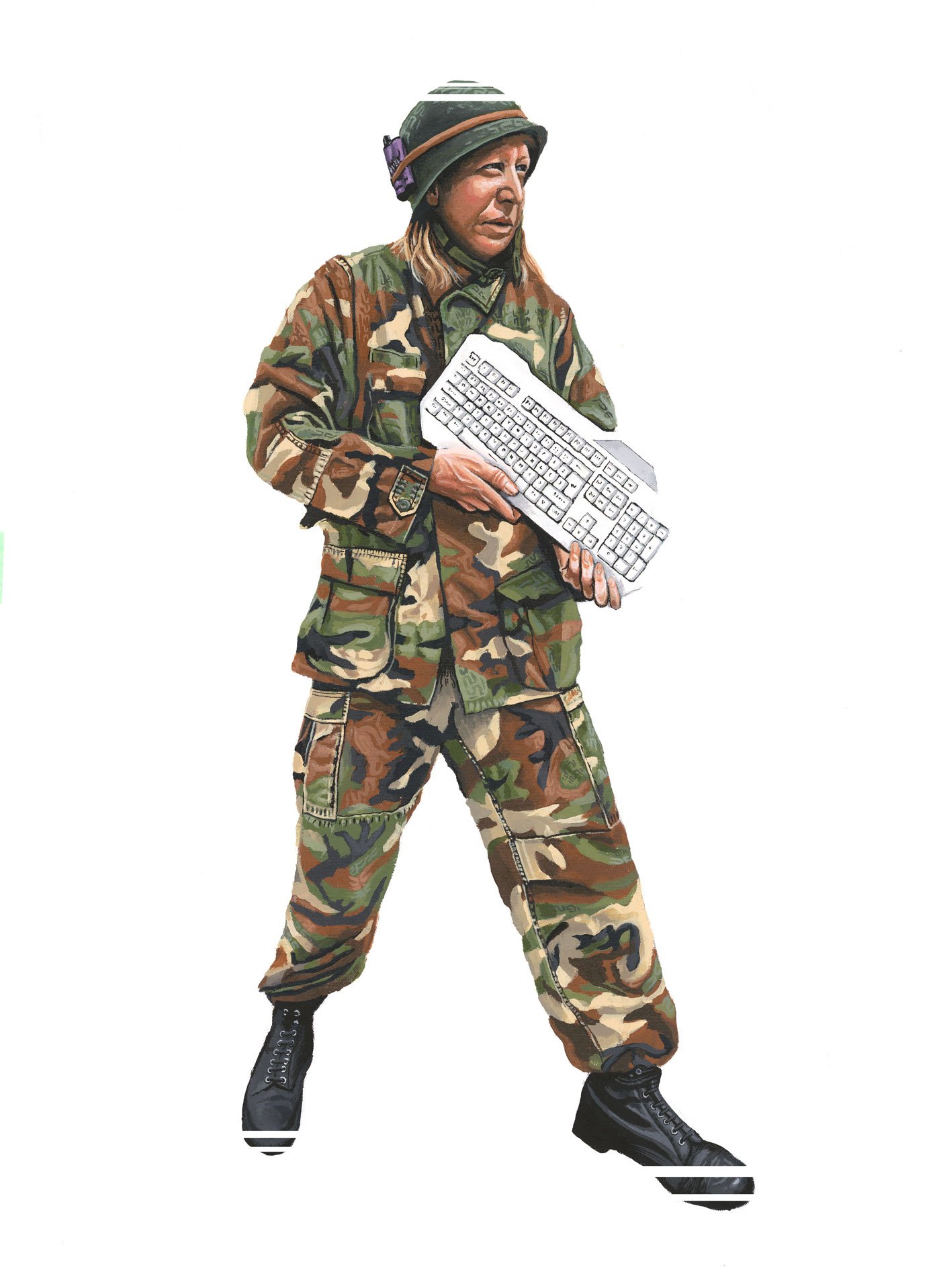 Keyboard Warrior Acrylic on Canvas [2023] + Digital Artwork (SOLD)